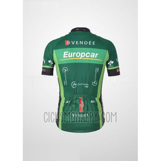Europcar Cycling Jersey Bib Short 2011 Men Short Sleeve Green